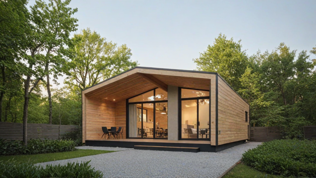 Modular house in middle of the woods